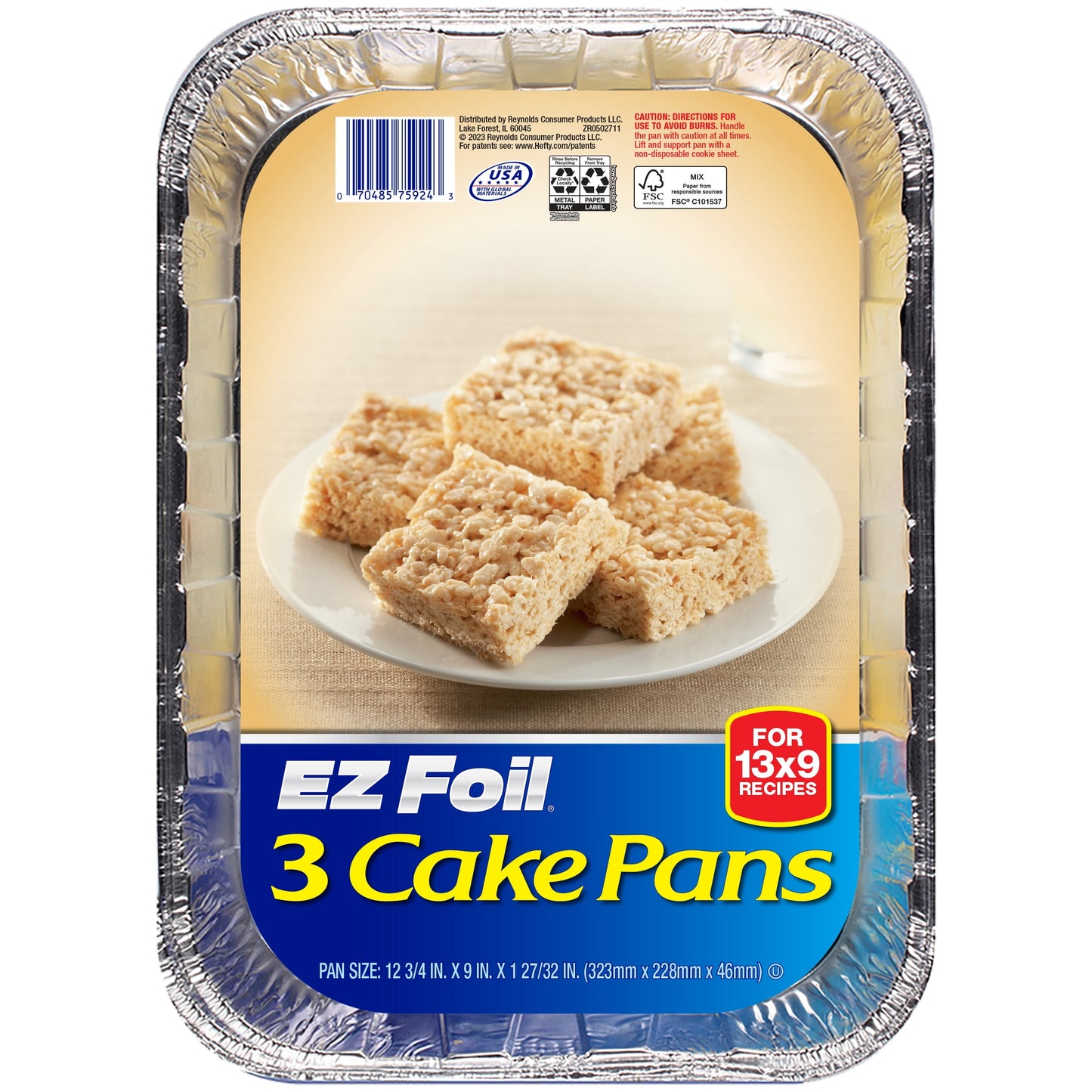 EZ Foil Cake Pans , 13x9 inch, 3 Count