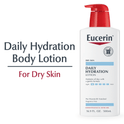 Eucerin Daily Hydration Body Lotion, Unscented Body Lotion, 16.9 Fl Oz Pump Bottle