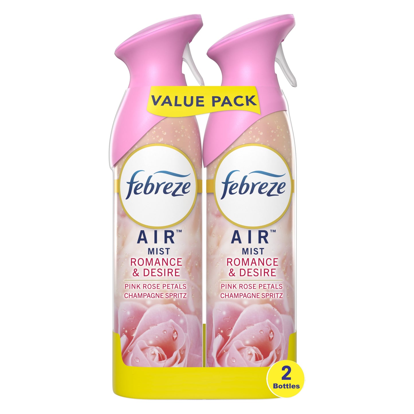 Febreze Air, Pink Rose Petals Spray Air Freshener, 8.8 oz, 2 Ct