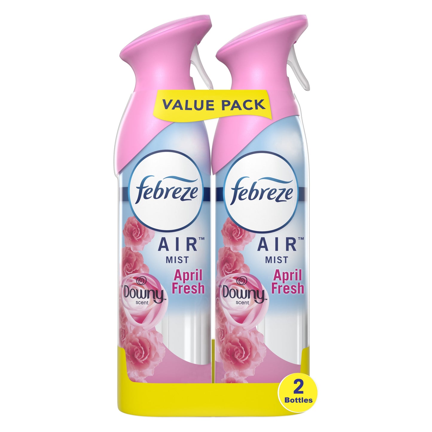 Febreze Odor-Fighting Air Freshener, with Downy Scent, April Fresh, Pack of 2, 8.8 fl oz each