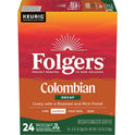 Folgers Colombian Decaffeinated Coffee, Medium Roast, Keurig K-Cup Brewers, 24 Count Box