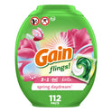 Gain Flings Laundry Detergent Soap Pacs, 112 Ct, Spring Daydream