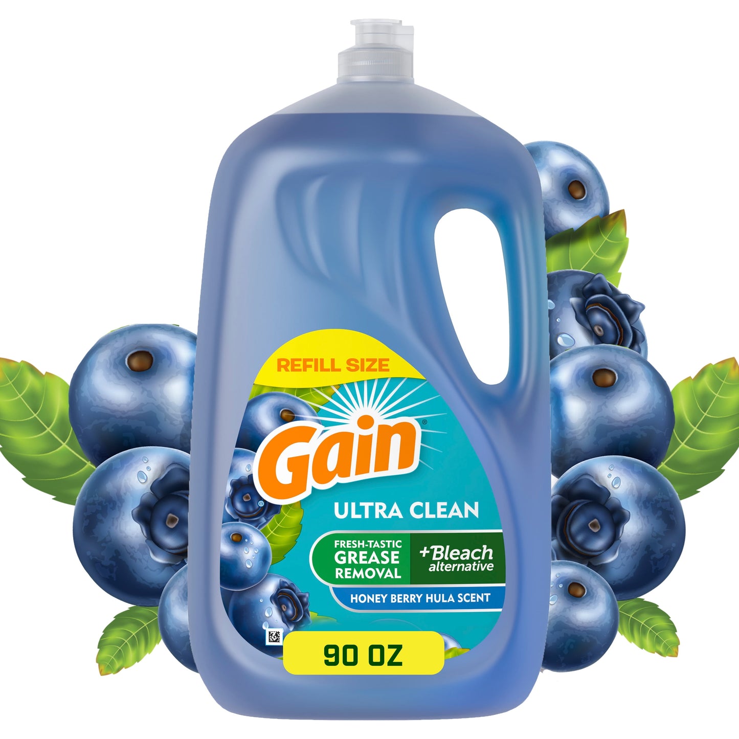 Gain Ultra Dish Washing Liquid Dish Soap, Honey Berry Hula Scent, 90 fl oz.