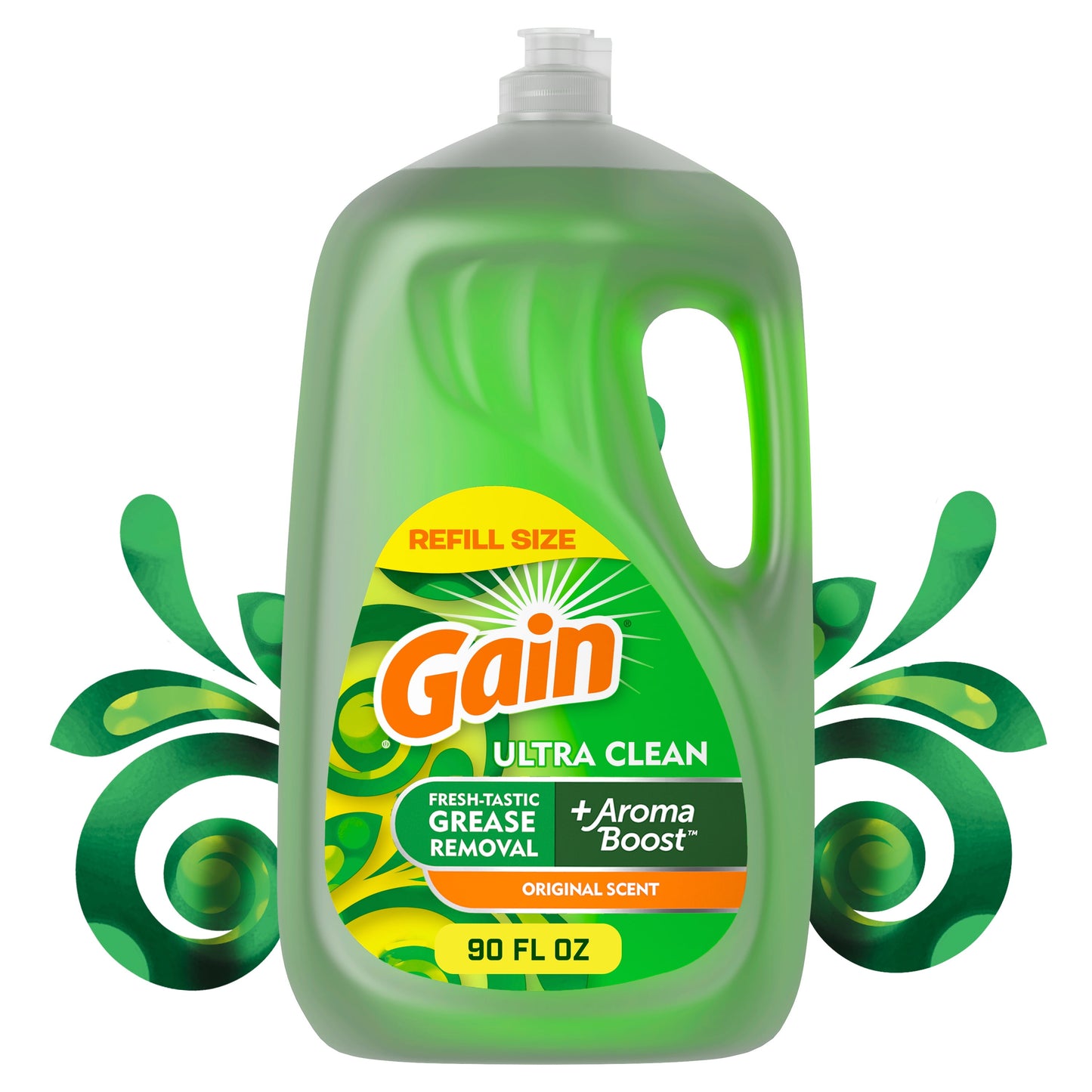 Gain Ultra Dishwashing Liquid Dish Soap, Original Scent, 90.0 fl oz