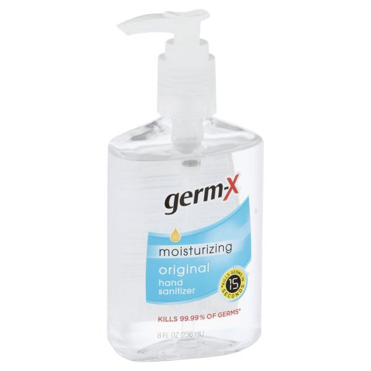 Germ-X Original Hand Sanitizer with Pump, Bottle of Hand Sanitizer, 8 fl oz