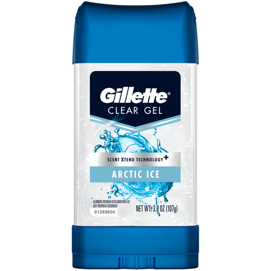 Gillette Antiperspirant and Deodorant for Men, Clear Gel, Arctic Ice, 3.8oz