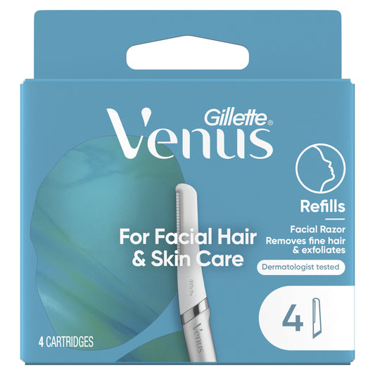 Gillette Venus Female Dermaplaning Razor Replacement Heads, 4 Refills