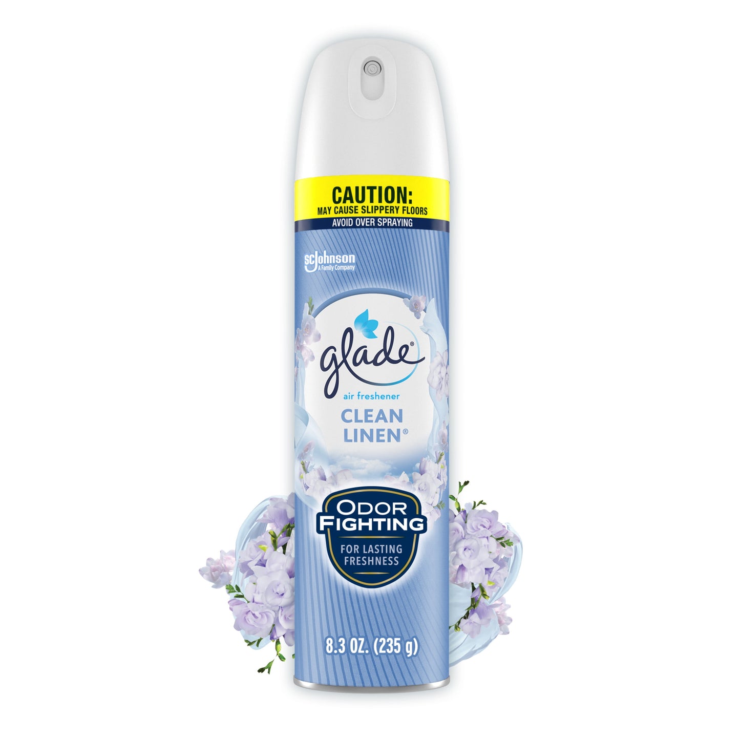 Glade Aerosol Spray, Air Freshener for Home, Clean Linen Scent, Fragrance Infused with Essential Oils, Invigorating and Refreshing, with 100% Natural Propellent, 8.3 oz