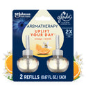 Glade Aromatherapy PlugIns Scented Oil Refills, Air Freshener, Fragrance Infused with Essential Oils, Uplift Your Day Scent with Notes of Orange and Neroli, 2 x 0.67 oz (19.8 ml)