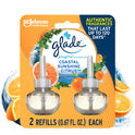 Glade PlugIns Scented Oil 2 Refills, Glade Plug in refills, Air Freshener, Coastal Sunshine Citrus™, 2 x 0.67 oz