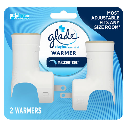 Glade PlugIns Warmer 2 ct, Air Freshener, Holds Essential Oil Infused Wall Plug In Refill