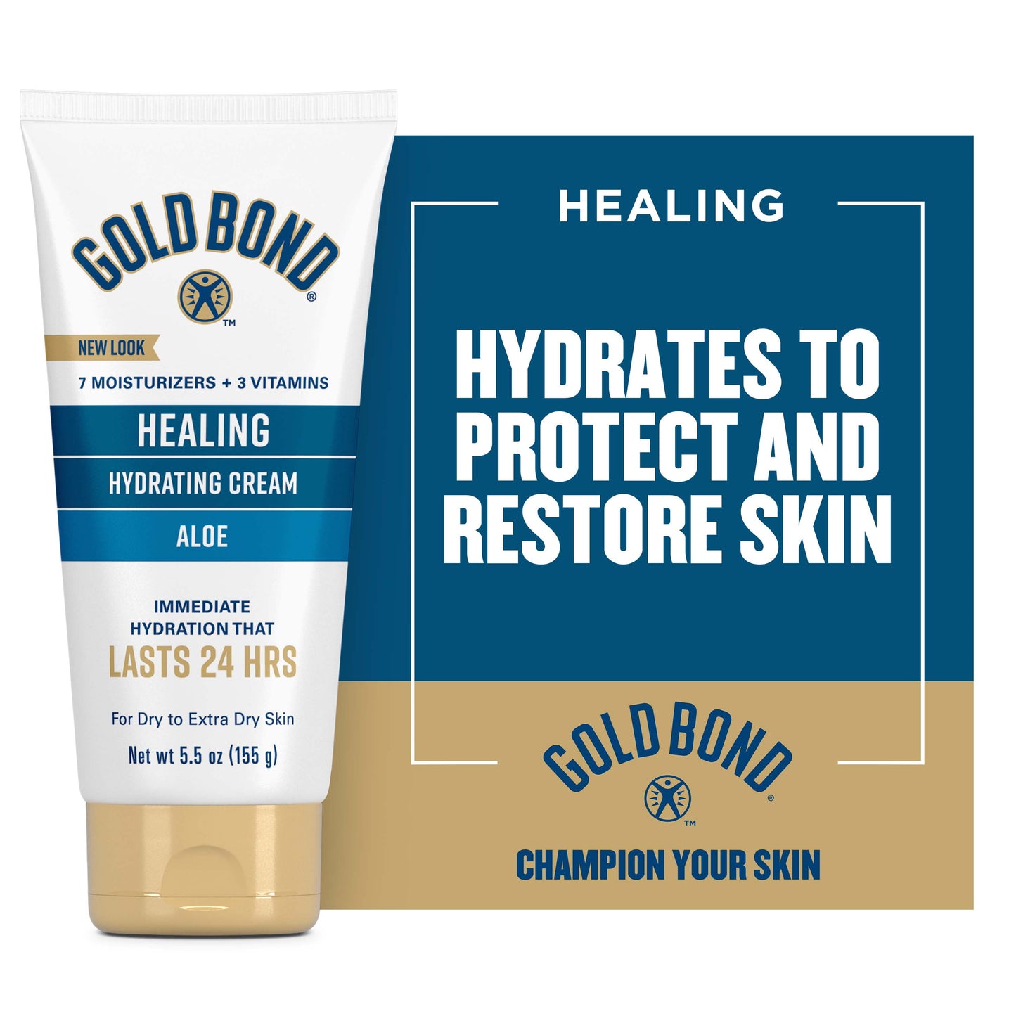 Gold Bond Healing Hydrating Hand and Body Lotion & Cream for Dry Skin 5.5oz