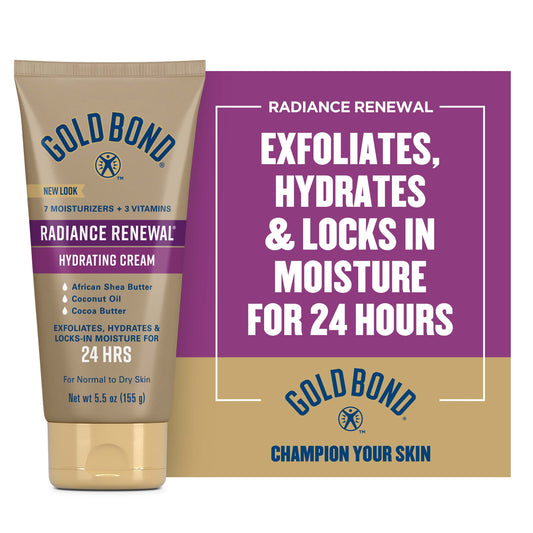 Gold Bond Radiance Renewal Hand and Body Lotion & Cream with Cocoa & Shea Butter for Dry Skin 5.5oz