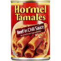 HORMEL Beef Tamales in Chili Sauce, Canned Tamales, Shelf Stable 15 oz Steel Can