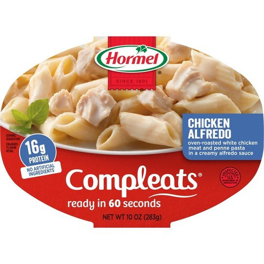 HORMEL COMPLEATS Chicken Alfredo, Shelf Stable, 10 oz Plastic Tray