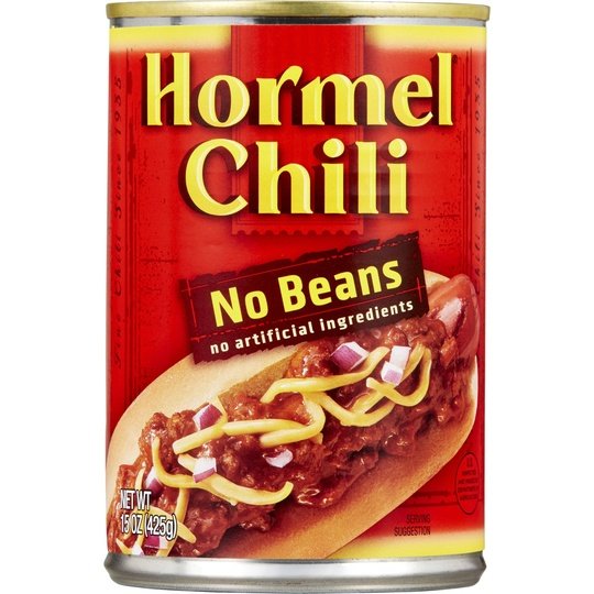 HORMEL Chili, No Beans, No Artificial Ingredients, 15 oz Aluminum Can