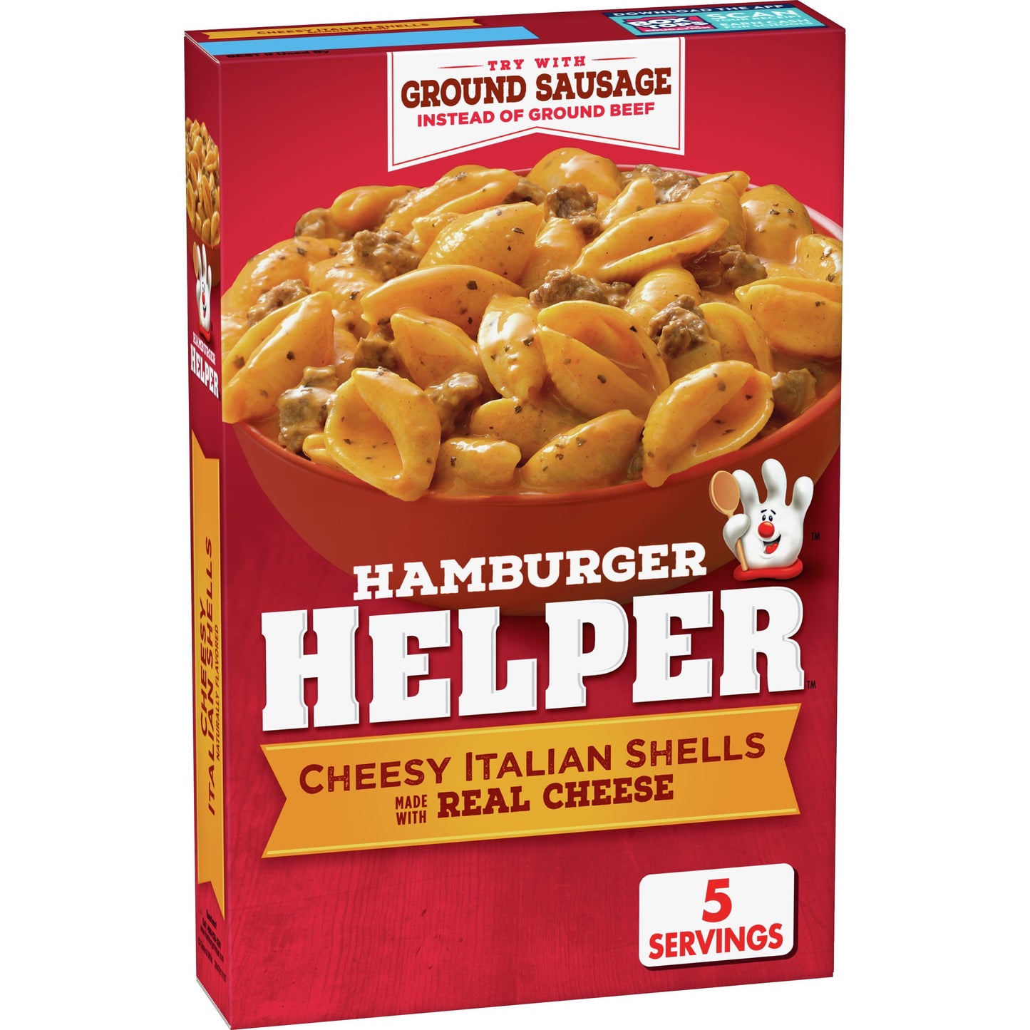 Hamburger Helper, Cheesy Italian Shells, 6.1 oz Box