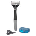 Harry's Men's 5-Blade Manual Razor Handle and 2 Razor Blade Refills, Charcoal Gray