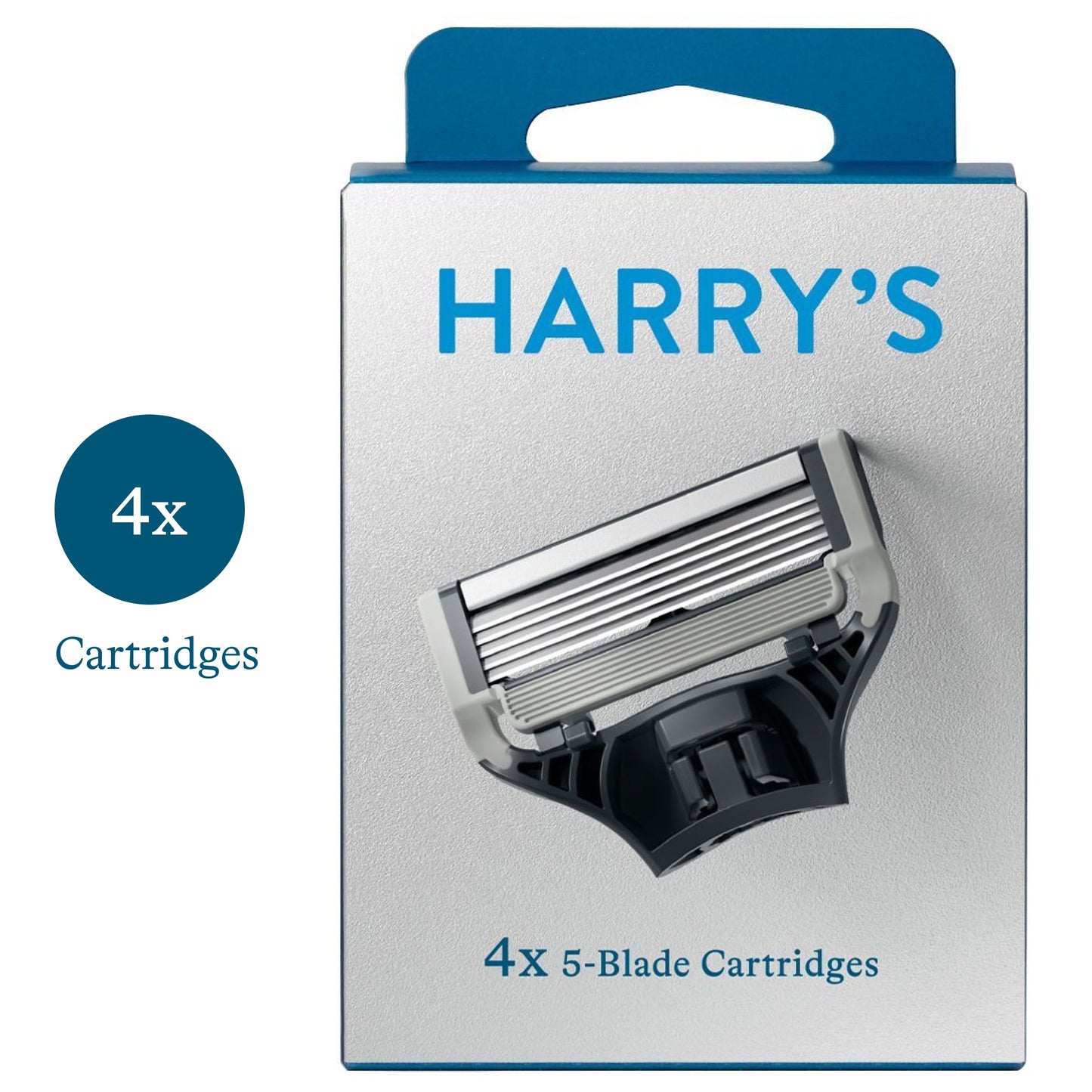 Harry's Men's 5-Blade Razor Blade Refills, 4 Count