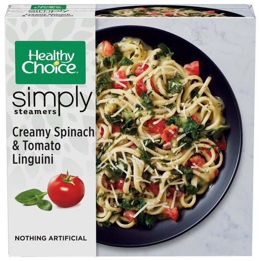 Healthy Choice Simply Steamers Creamy Spinach & Tomato Linguini Frozen Meal, 9 oz