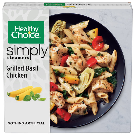 Healthy Choice Simply Steamers Grilled Basil Chicken Frozen Meal, 9.9 oz (Frozen)