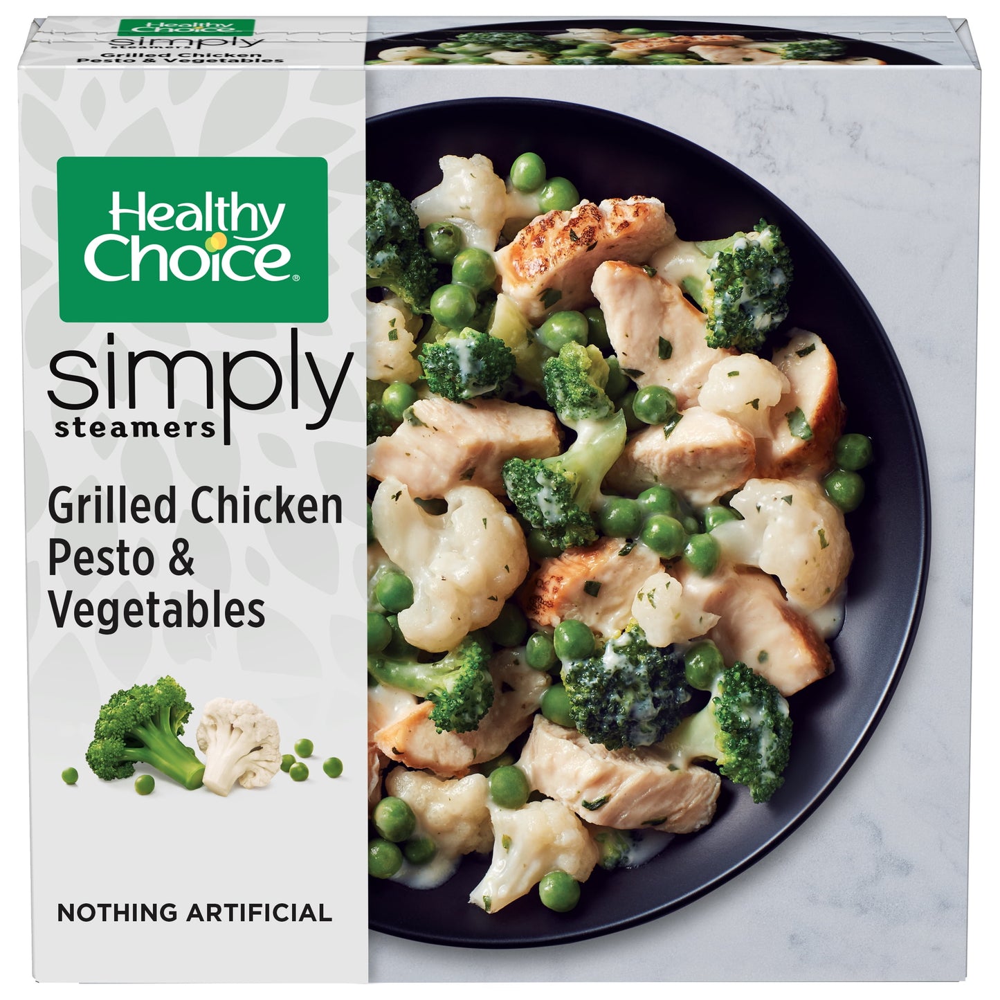 Healthy Choice Simply Steamers Grilled Chicken Pesto & Vegetables Frozen Meal, 9.15 oz (Frozen)