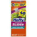 Hefty Slider Storage Bags, Half Gallon Size, 40 Count