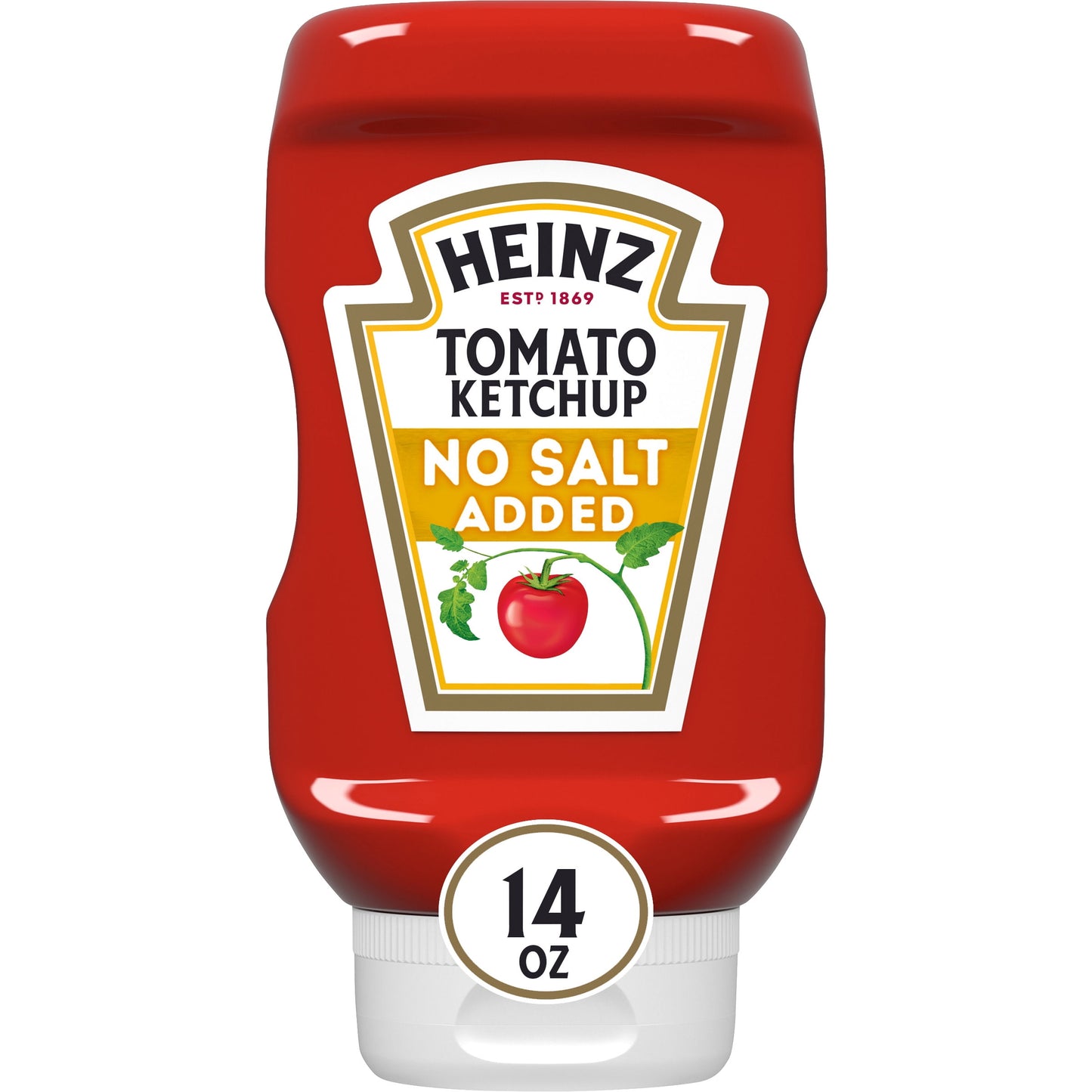 Heinz Tomato Ketchup with No Salt Added, 14 oz Bottle