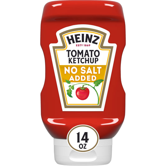 Heinz Tomato Ketchup with No Salt Added, 14 oz Bottle