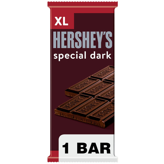 Hershey's Special Dark Mildly Sweet Chocolate XL Candy, Bar 4.25 oz, 16 Pieces