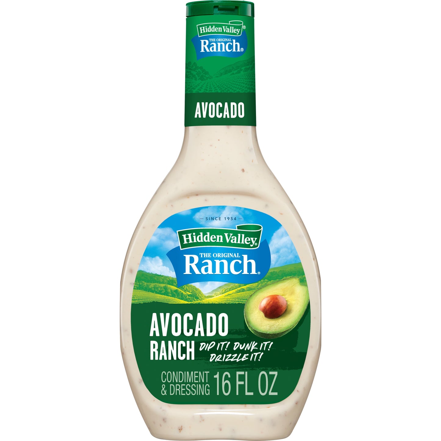 Hidden Valley Gluten Free Avocado Ranch Salad Dressing and Topping, 16 fl oz