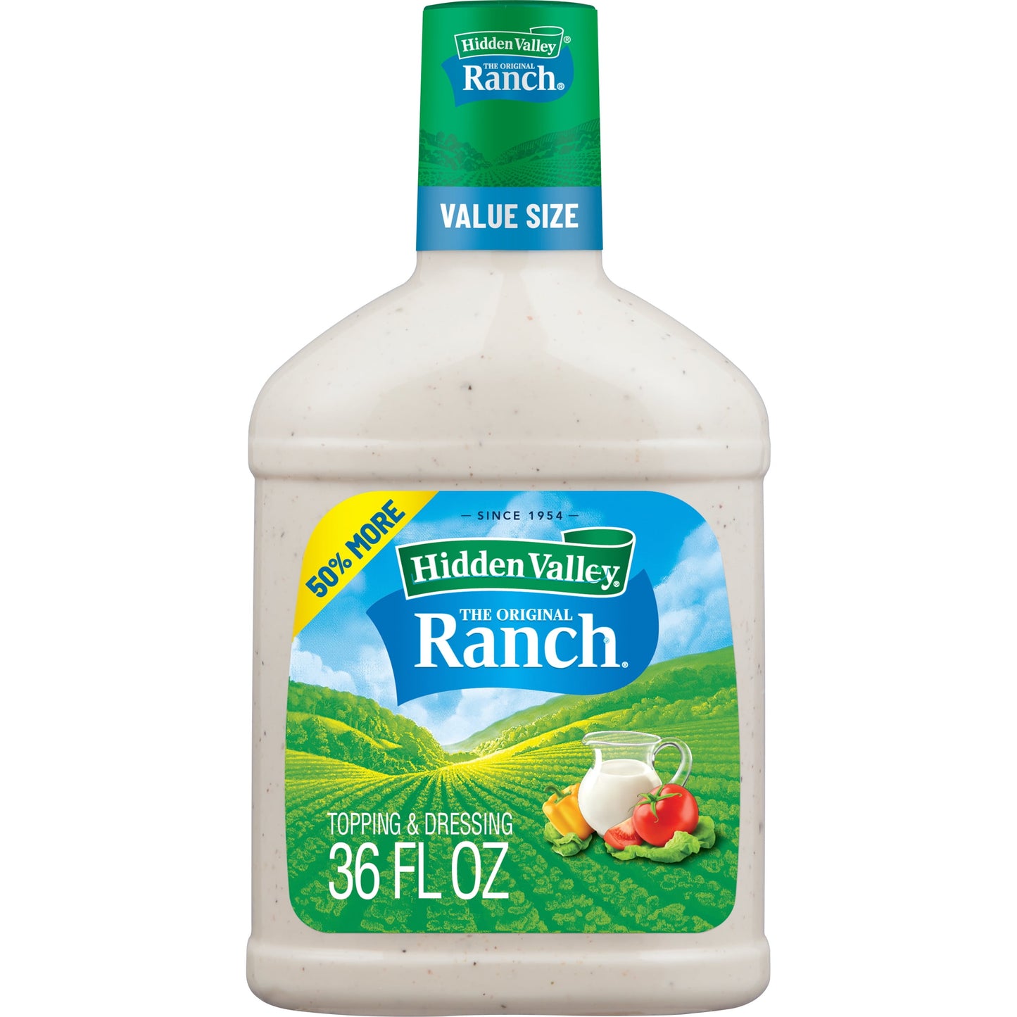 Hidden Valley Gluten Free Keto-Friendly Original Ranch Salad Dressing and Topping, 36 fl oz