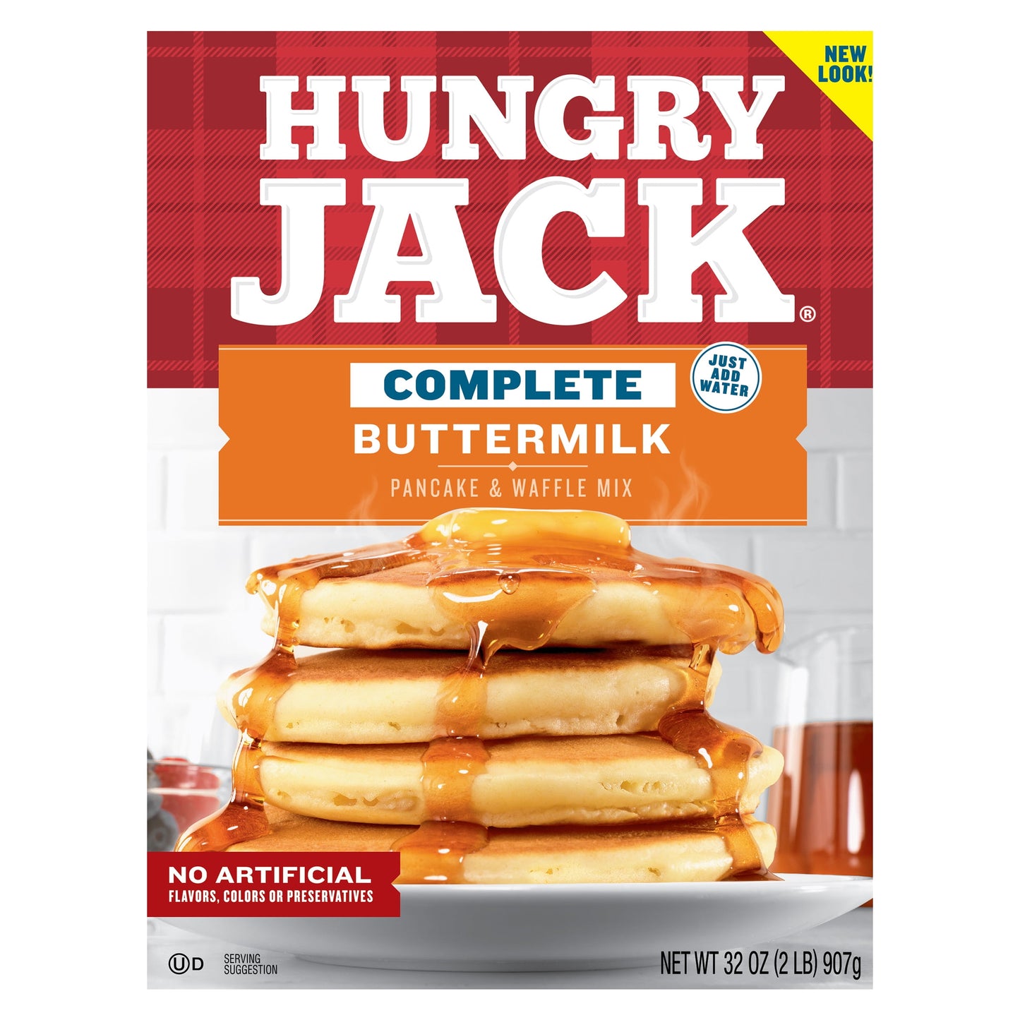 Hungry Jack Complete Buttermilk Pancake Mix and Waffle Mix, 32 oz