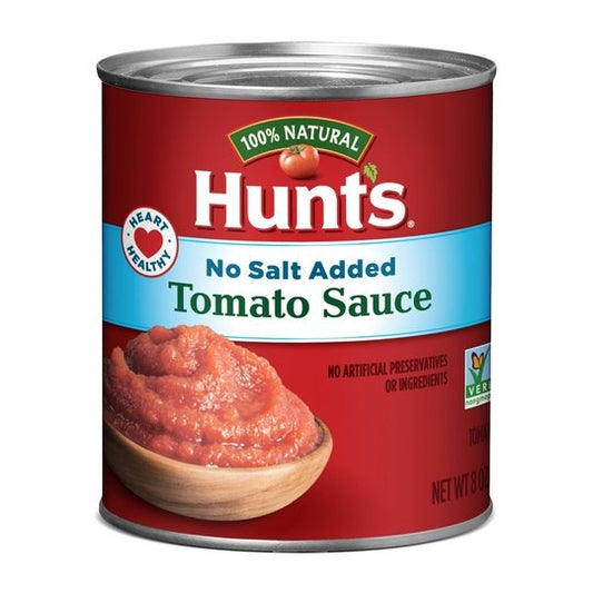 Hunt's Brand Tomato Sauce, No Salt Added, 8 oz Can