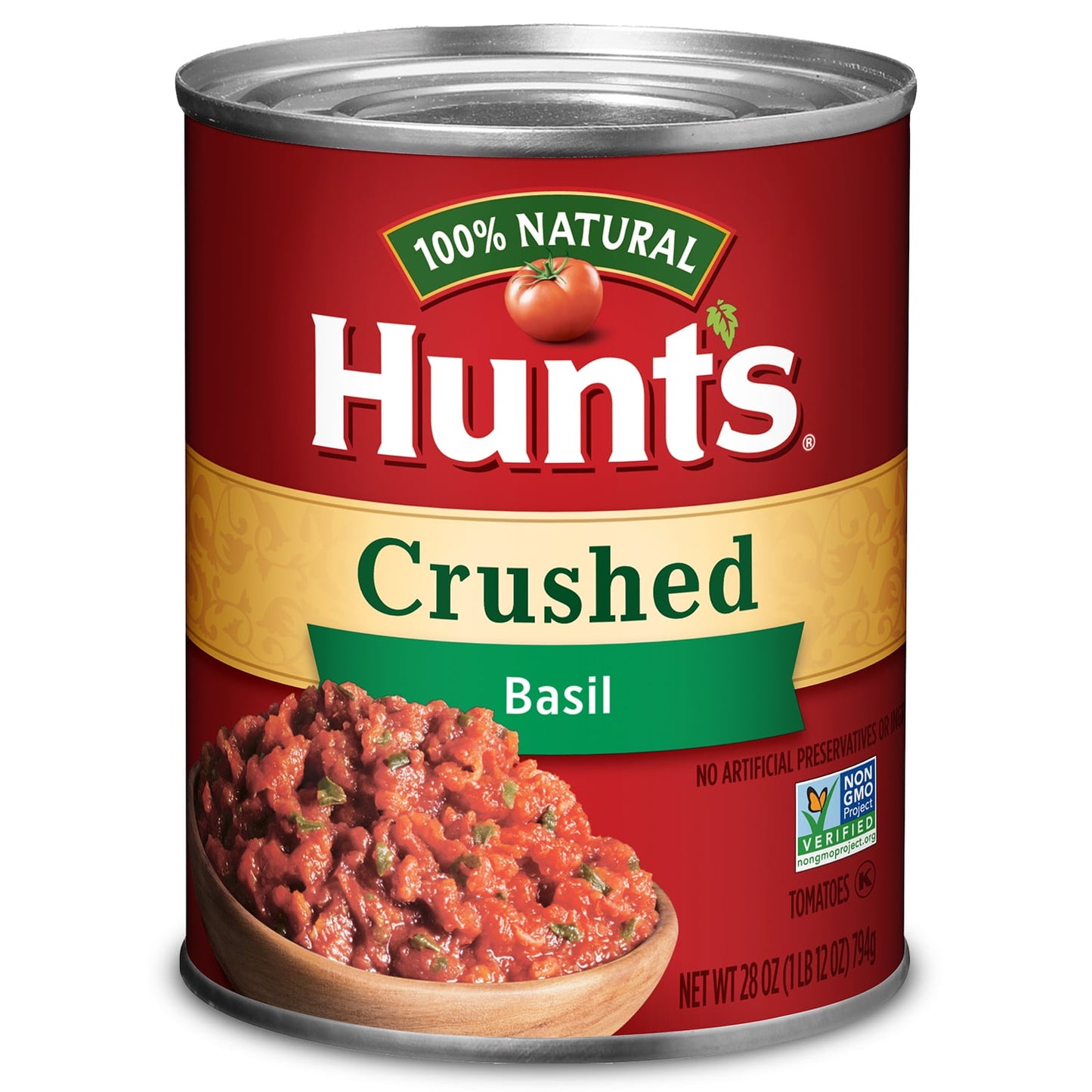 Hunt's Crushed Tomatoes with Basil, 28 oz Can