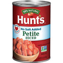 Hunt's Petite Diced Tomatoes, No Salt Added, 14.5 oz Can