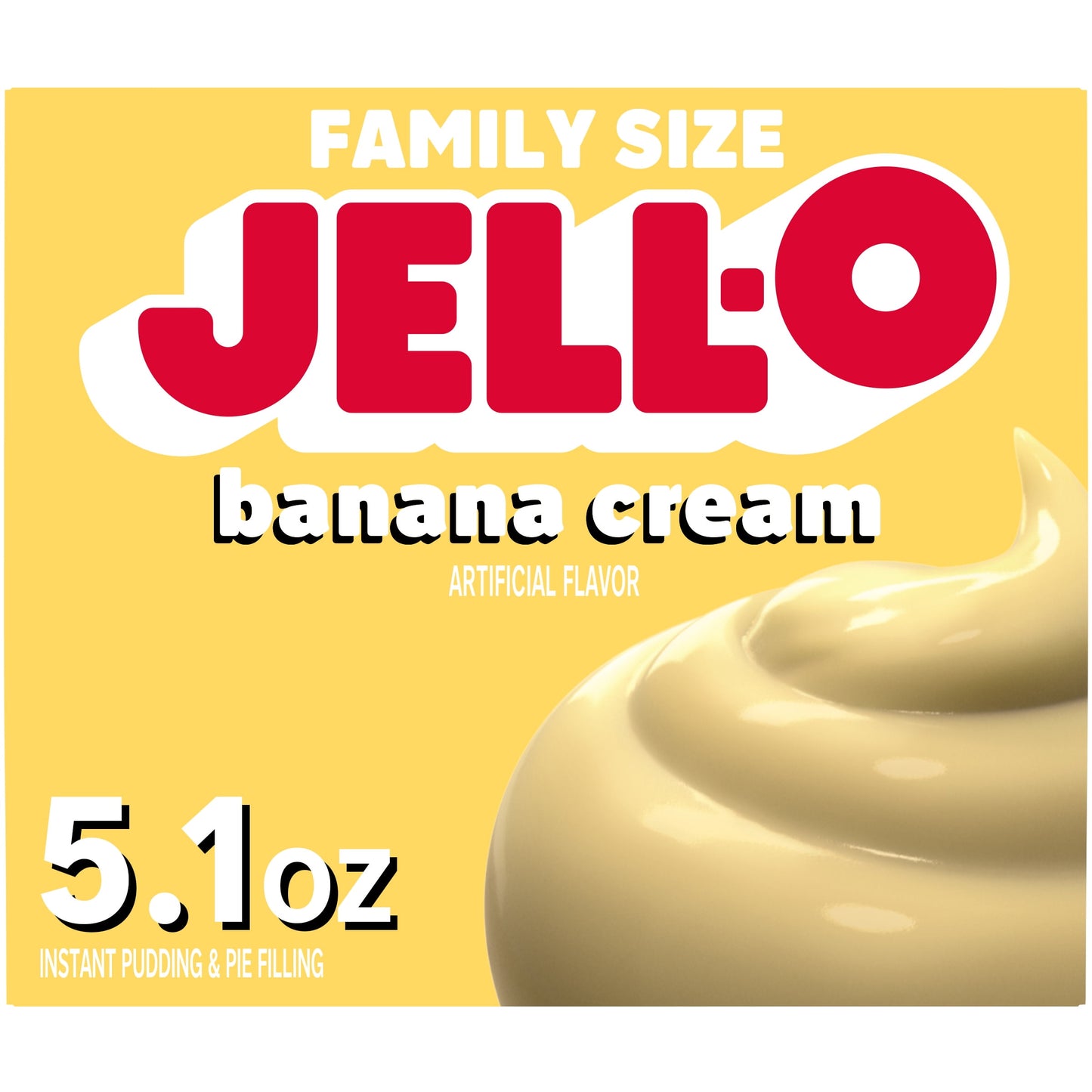 Jell-O Banana Cream Instant Pudding Mix & Pie Filling, 5.1 oz. Box