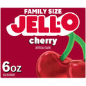 Jell-O Cherry Artificially Flavored Gelatin Dessert Mix, Family Size, 6 oz Box