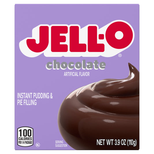 Jell-O Chocolate Artificially Flavored Instant Pudding & Pie Filling Mix, 3.9 oz. Box