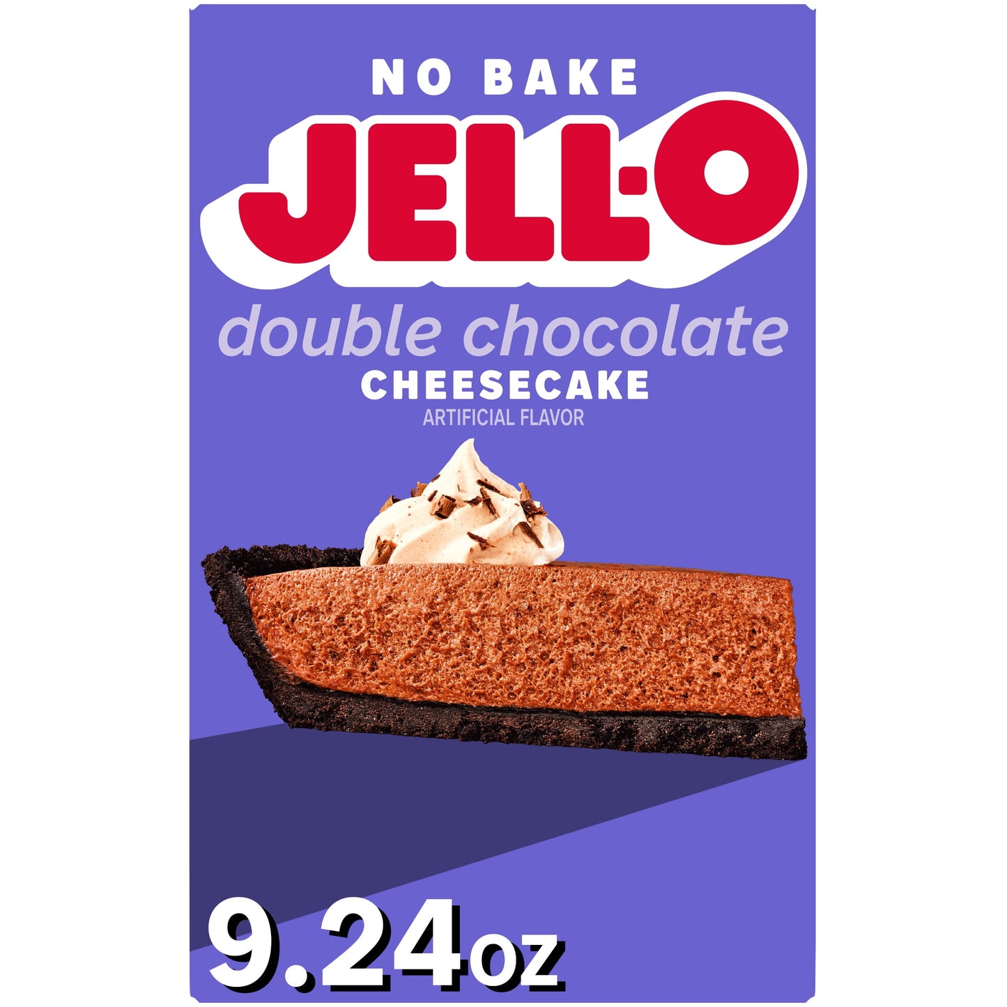 Jell-O No Bake Double Chocolate Cheesecake Artificially Flavored Dessert Kit with Filling Mix & Crust Mix, 9.24 oz Box