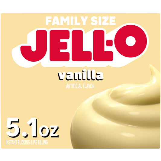 Jell-O Vanilla Instant Pudding Mix & Pie Filling, 5.1 oz. Box