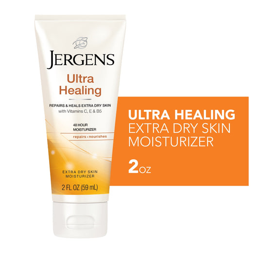 Jergens Hand and Body Lotion, Ultra Healing Dry Skin Moisturizing Body Lotion, 2 Oz