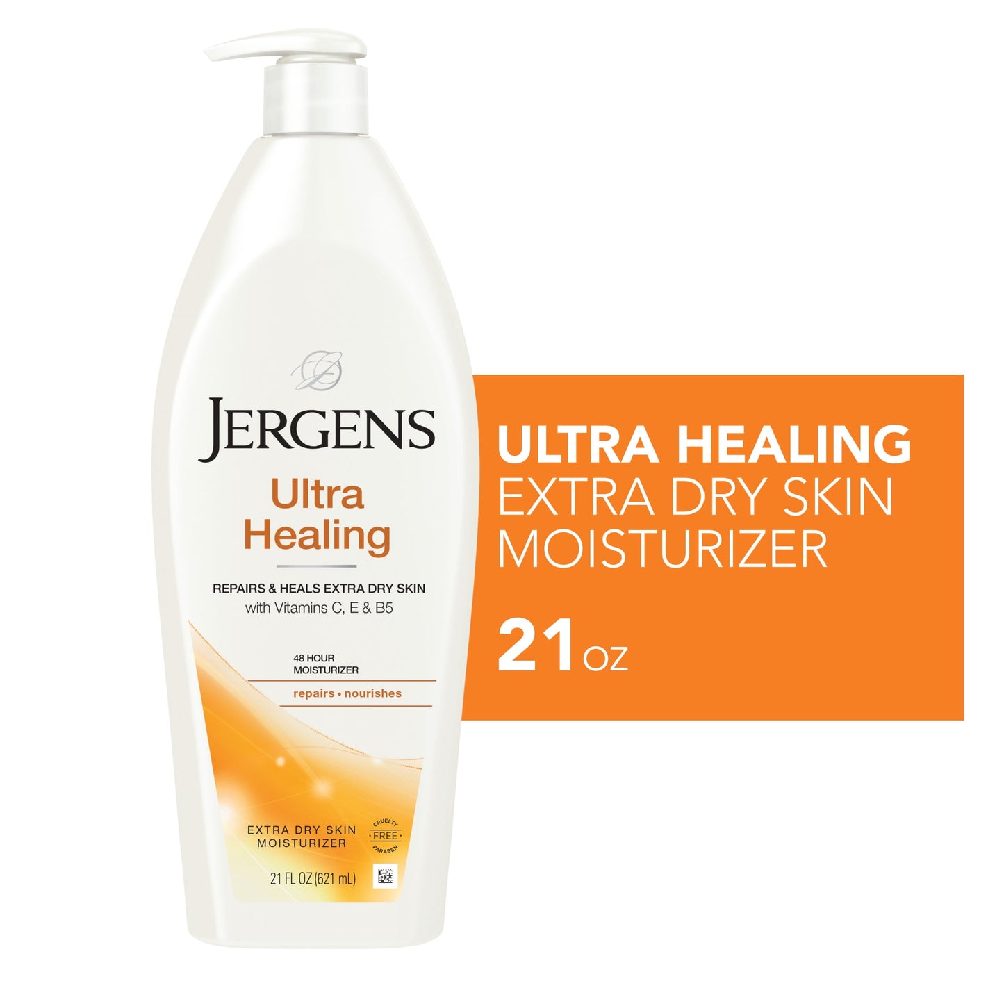 Jergens Hand and Body Lotion, Ultra Healing Dry Skin Moisturizing Body Lotion, 21 Oz