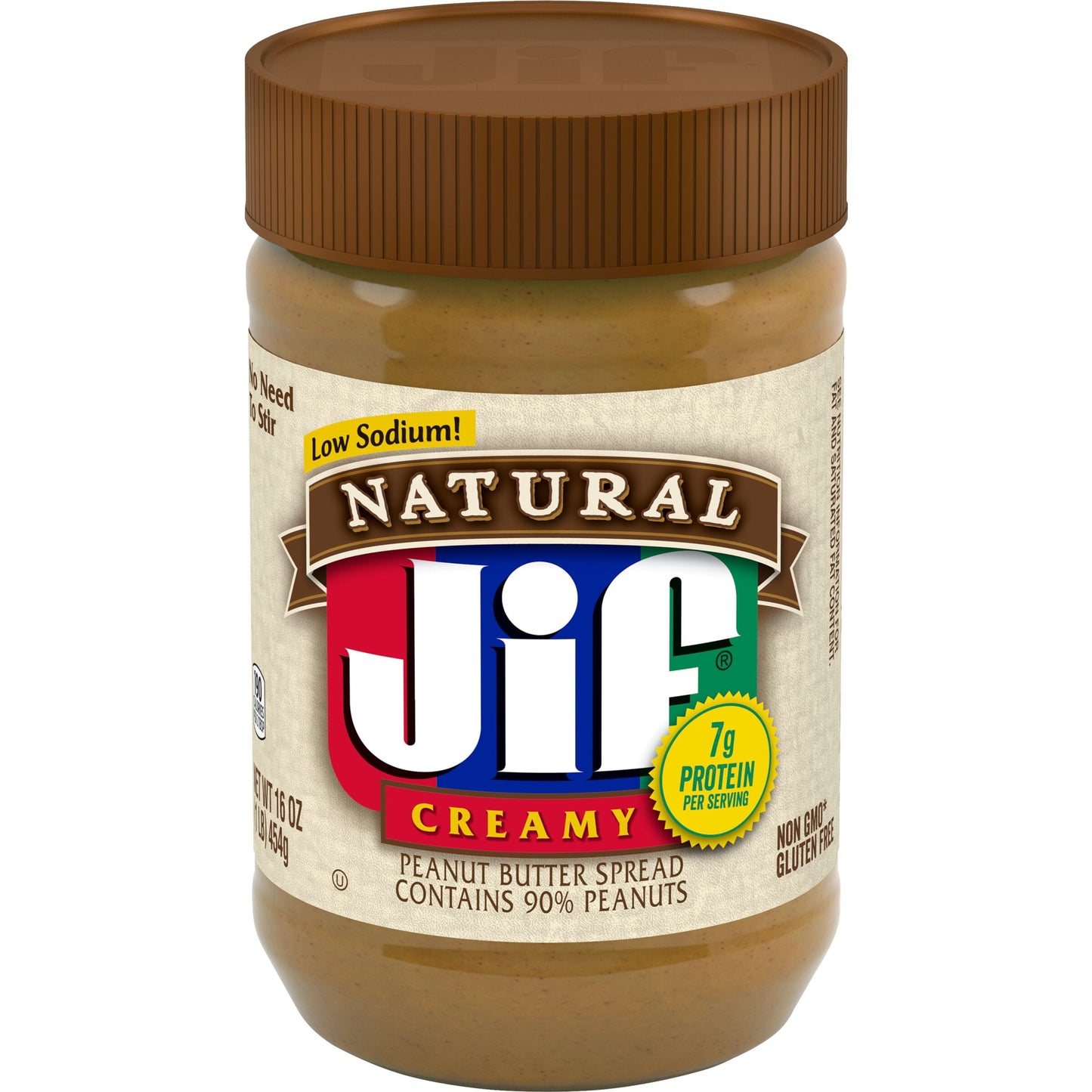 Jif Natural Creamy Peanut Butter Spread, 16-Ounce Jar