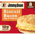 Jimmy Dean Bacon Egg & Cheese Biscuit Sandwich, 28.8 oz, 8 Count (Frozen)