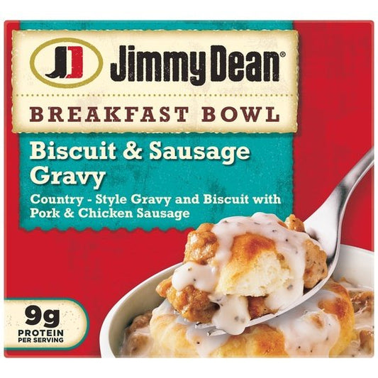 Jimmy Dean Biscuit & Sausage Gravy Breakfast Bowl, 9 oz (Frozen)