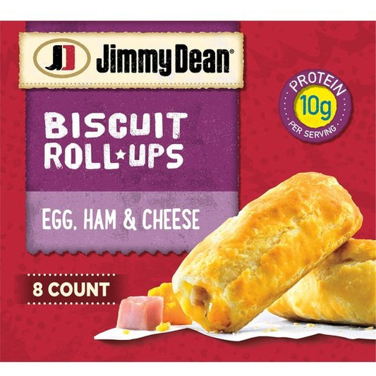 Jimmy Dean Egg Ham & Cheese Biscuit Roll Ups, 12.8 oz, 8 Ct (Frozen)