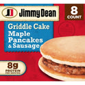 Jimmy Dean Maple Pancakes & Sausage Griddle Cake Sandwich, 32 oz, 8 Count (Frozen)