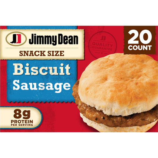 Jimmy Dean Sausage Biscuit Snack Size Sandwich, 34 oz, 20 Count (Frozen)