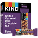 KIND Gluten Free Salted Caramel & Dark Chocolate Nut Snack Bars, 1.4 oz, 6 Count